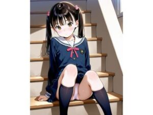 見せつけガールズ☆階段すわり編ツインテールVer(カズン) [d_573592]