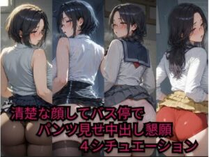 清楚な顔してバス停でパンツ見せ中出し懇願4シチュエーション(JiroJohn Collection) [d_575606]