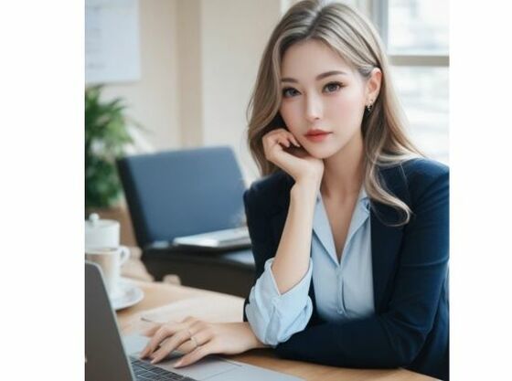 オフィスで輝く女性たちのイラスト(Nekronaut) [d_576165]