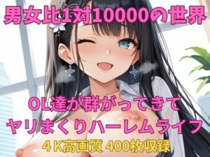 男女比1対10000の世界 OL達とセックスし放題でちんぽが乾く暇もないヤリ放題ハーレムライフ！！(TailorFetiAI-Pix) [d_578430]