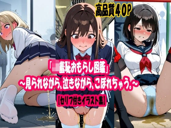 「JK羞恥おもらし図鑑」〜見られながら、泣きながら、こぼれちゃう。〜【セリフ付きイラスト集】(スポガ) [d_579109]