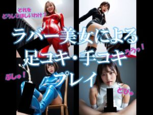 ラバー美女による足コキ・手コキプレイ(AI美エロ) [d_579634]