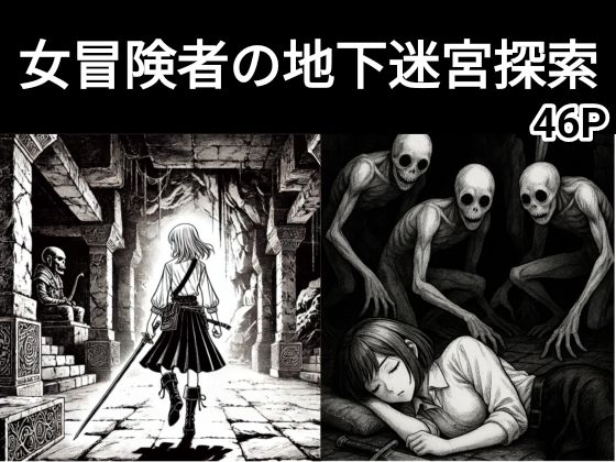 女冒険者の地下迷宮探索（ホラー、ダークファンタジー、ゴブリン、睡姦）(dia202503) [d_582936]
