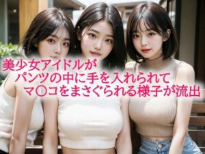 美少女アイドルがパンツの中に手を入れられてマ〇コをまさぐられる様子が流出(背徳の恥辱放送部) [d_583409]