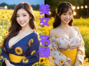 【美女名録】vol3.15  向日葵の夜──ひまわり畑で待つ君  203枚【AIグラビア写真集】(AI美女制作参謀本部2課) [d_584543]