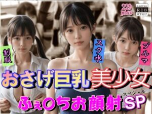 おさげ巨乳美少女ふぇらちお顔射SP(山と撫でシコシコ) [d_589017]
