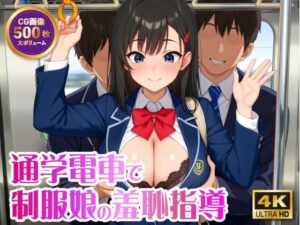 【4K 500枚】通学電車で制服娘の羞恥指導(イシスの囁き) [d_593304]