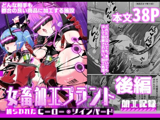 女畜加工プラント 捕らわれたヒーロー・ツインバード加工記録 後編(超健康屋) [d_594644]