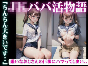 JKのパパ活で嫌いなおじさんの巨根にハマって、、セックスが好きになってしまいました(童顔巨乳ゴリラ) [d_597061]