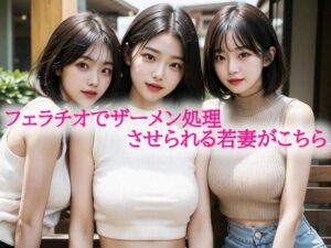 フェラチオでザーメン処理させられる若妻がこちら(背徳の恥辱放送部) [d_597311]