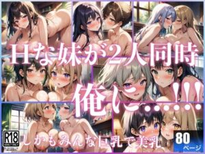 俺にHな妹が2人同時に…しかも巨乳で美乳(高画質AI生成LABO) [d_568749]