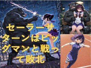 セーラーサターンはピッグマンと戦って敗北(Shedd) [d_593358]