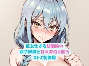 巨女化する幼馴染の双子姉妹と甘々お泊り旅行_コトミ初体験(hwd) [d_595820]