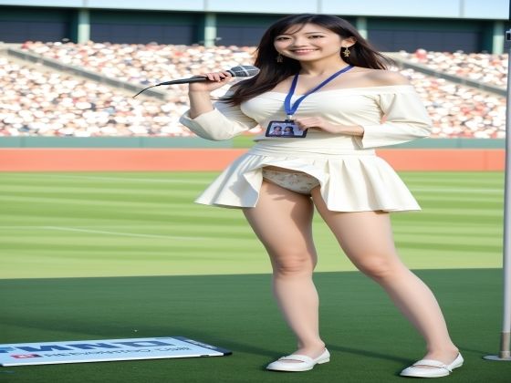 ヒーローインタビューで舞うパンチラ女子アナ(SakuraBooks) [d_596791]