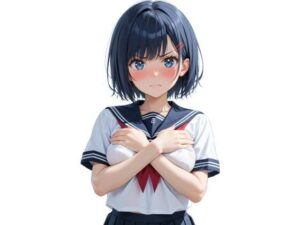 「嫌な顔されながらおっぱい見せてもらう」AIイラスト集 vol.1(aki) [d_597776]