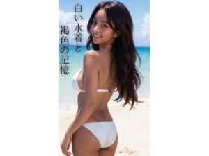 白い水着と褐色の記憶(AI美女CLUB) [d_601677]