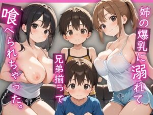 姉の爆乳に溺れて、兄弟揃って喰べられちゃった。(りんりんあーと@いらすと) [d_601782]