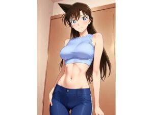 毛〇蘭  スキニーパンツとへそ出し(HKMアート) [d_604063]