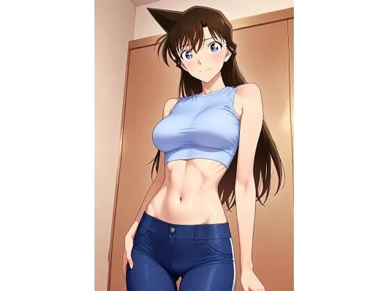 毛〇蘭  スキニーパンツとへそ出し(HKMアート) [d_604063]