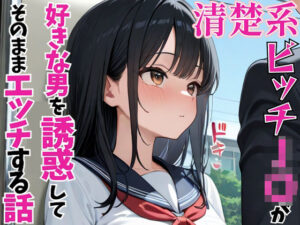 清楚系ビッチJ〇が好きな男を誘惑してそのままエッチする話(パイッ！) [d_604556]