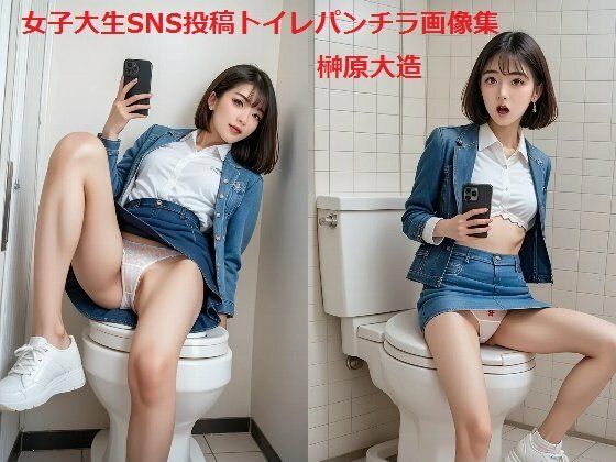 女子大生SNS投稿トイレパンチラ画像集(榊原大造) [d_605833]