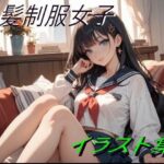 黒髪制服女子イラスト(幻創機関) [d_606273]