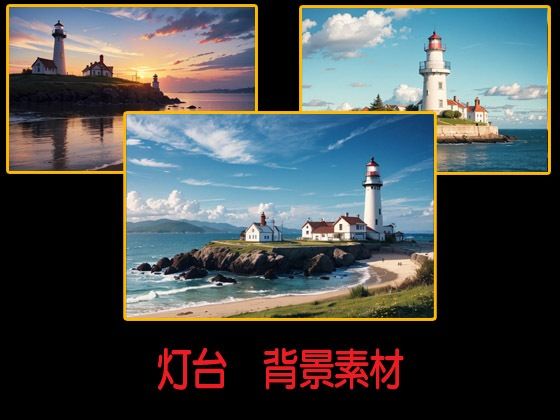 灯台  背景素材(豊川内角) [d_608781]