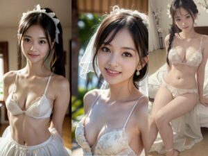 ウエディングドレスを着た花嫁(AI×美少女×物語) [d_610607]