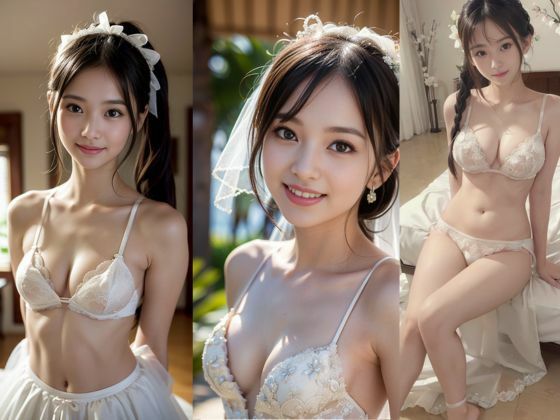 ウエディングドレスを着た花嫁(AI×美少女×物語) [d_610607]