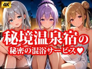 4Kイラスト 秘境温泉宿 秘密のえっちな混浴サービス(楽園美女) [d_612678]