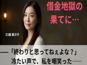 【シニア恋愛】「借金地獄の果てに…」〜終わりと思ってねぇよな？冷たい声で、私を嘲笑った〜53歳美沙子【官能朗読】(熟恋ノスタルジア) [d_616353]