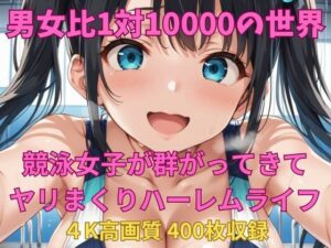 男女比1対10000の世界 競泳女子とセックスし放題でちんぽが乾く暇もないヤリ放題ハーレムライフ！！(TailorFetiAI-Pix) [d_614506]