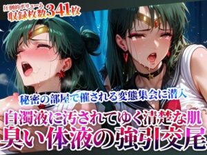 屈強で強引な交尾に逃げることができないセーラーヒロイン！変態男たちの秘密の集会で清楚な肌が白濁液で汚されてゆく(ときめけ!!青春妄想チャンネル) [d_622436]