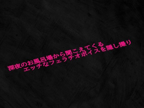 深夜のお風呂場から聞こえてくるエッチなフェラチオボイスを隠し撮り(Studio voice) [d_623890]