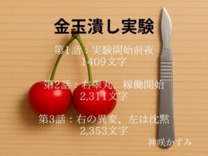 金玉潰し実験 第3話:右の異変、左は沈黙 （1話、2話は体験版として収録）(かすみ部屋) [d_626609]
