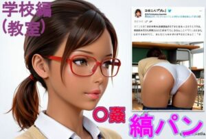 黒〇〇の縞パン〇姦。学校編（教室）(kurara natu) [d_626901]