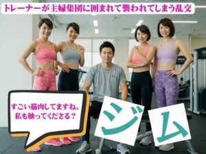 主婦とジムトレーナーの関係！主婦集団に囲まれて襲われてしまう物語(ルチル研究所) [d_627552]
