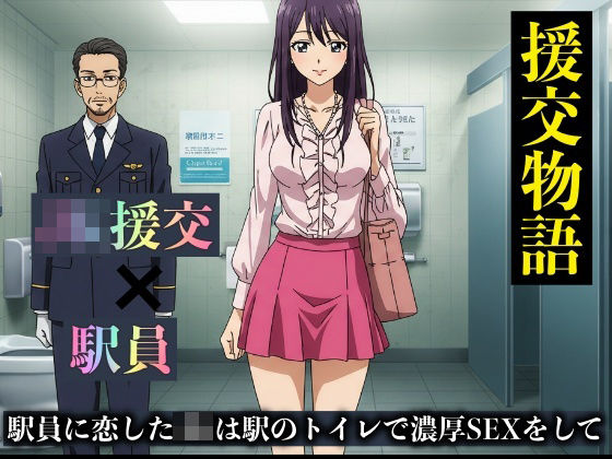 援交物語〜駅員に恋したJKは駅のトイレで濃厚SEX！変態JKはバイブを入れたまま外に(JKリフレッシュ企画) [d_629723]