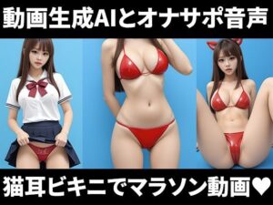 猫耳ラバービキニを着た制服アオハル女子を見ながらシコシコオナニーマラソンができる動画(Nyanpara) [d_629817]