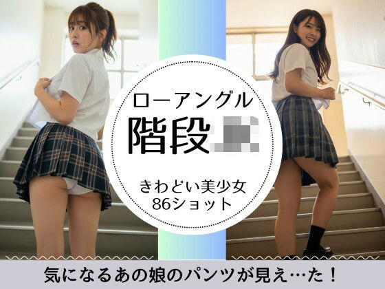 階段JK-綺麗な足と見えそうな純白パンツ-(萌の同人) [d_629953]