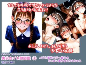 美少女イキ顔図鑑（1）『ムリヤリ入れられフェラまでされるメガネ属性で三つ編みのちっぱい美少女えりなちゃんのイキ顔』(みこっちゃん出版) [d_633093]