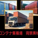 コンテナ集積場  背景素材(豊川内角) [d_633377]