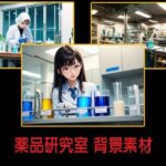 薬品研究室 背景素材(豊川内角) [d_633383]