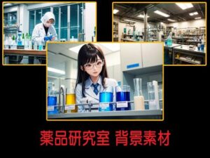 薬品研究室 背景素材(豊川内角) [d_633383]