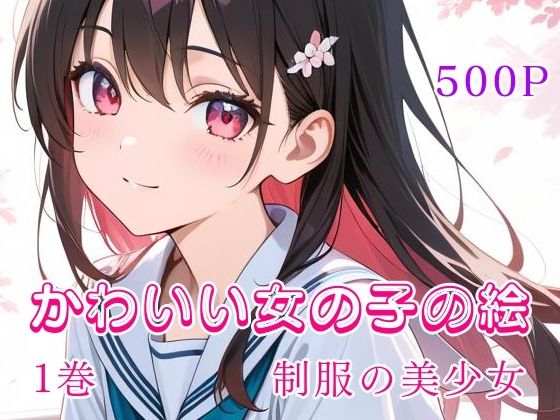 かわいい女の子の絵  1巻  制服の美少女(ウワバキワスレター) [d_634022]