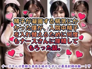精子が凝固する病気にかかった僕が、入院中精子を入れ替えるために何度もナースさんに搾精してもらった話。(本物志向) [d_639127]