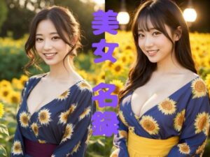 【美女名録】vol4.15  向日葵の夜──ひまわり畑で待つ君  204枚【AIグラビア写真集】(AI美女制作参謀本部2課) [d_639457]