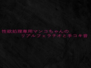 性欲処理専用マンコちゃんのリアルフェラチオと手コキ音(Studio voice) [d_641766]