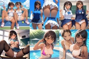 褐色少女のおっぱいとパンチラ【AIイラスト集】(ネコネコガール) [d_644295]