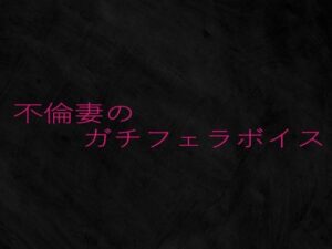 不倫妻のガチフェラボイス(Studio voice) [d_651017]